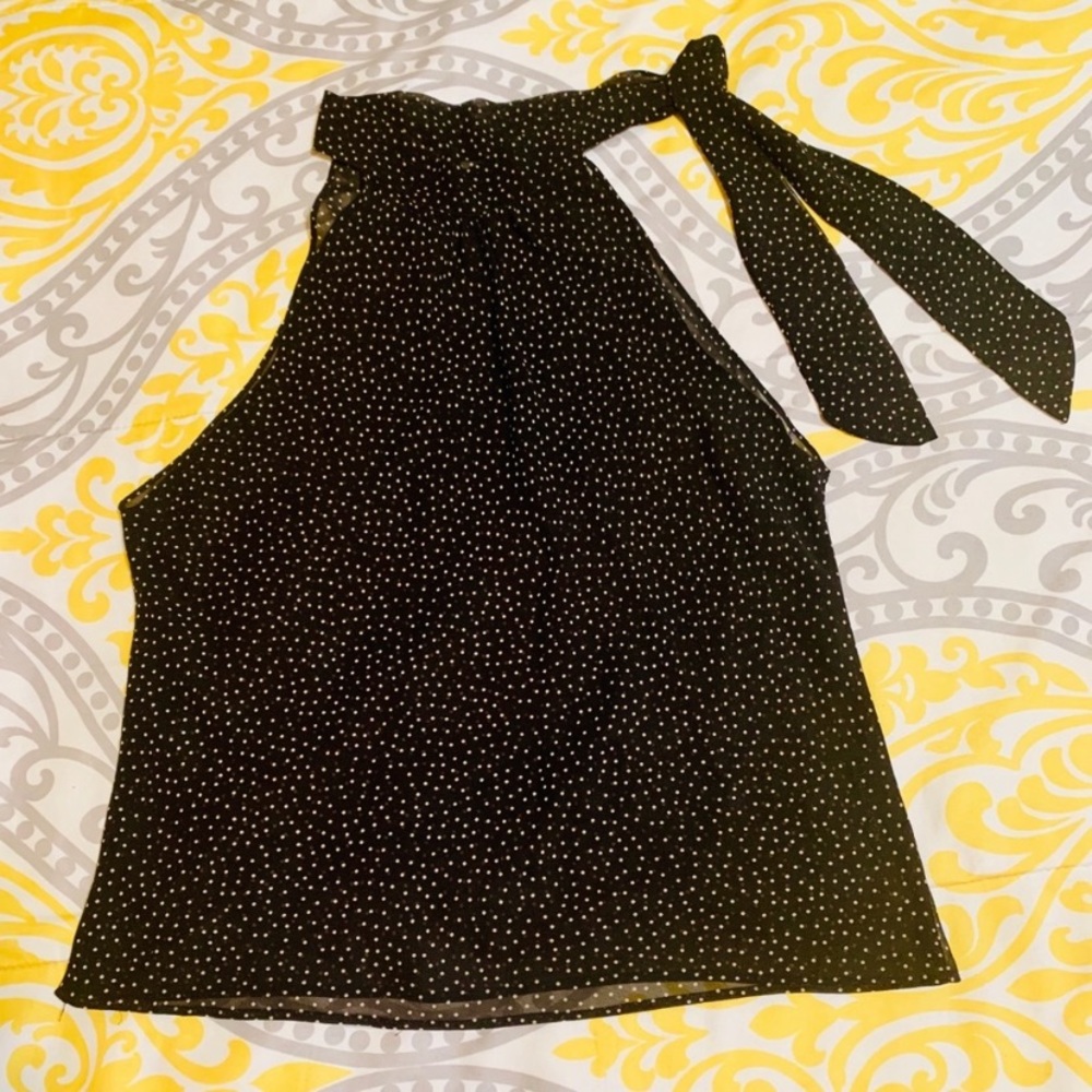 Polka Dot Blouse Black